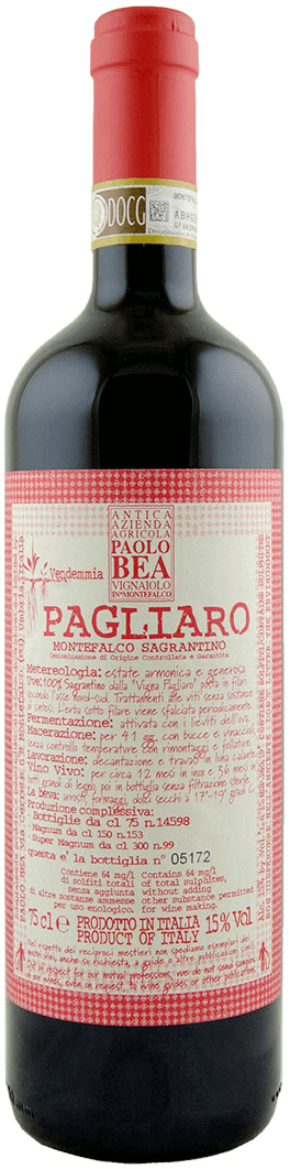 Sagrantino di Montefalco Vigna Pagliaro Paolo Bea 2017 0.75 lt.