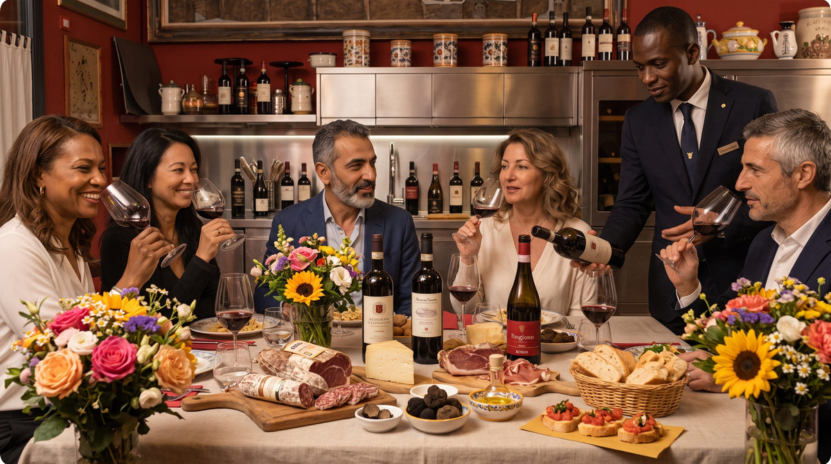 The kitchen room of Enoteca Properzio