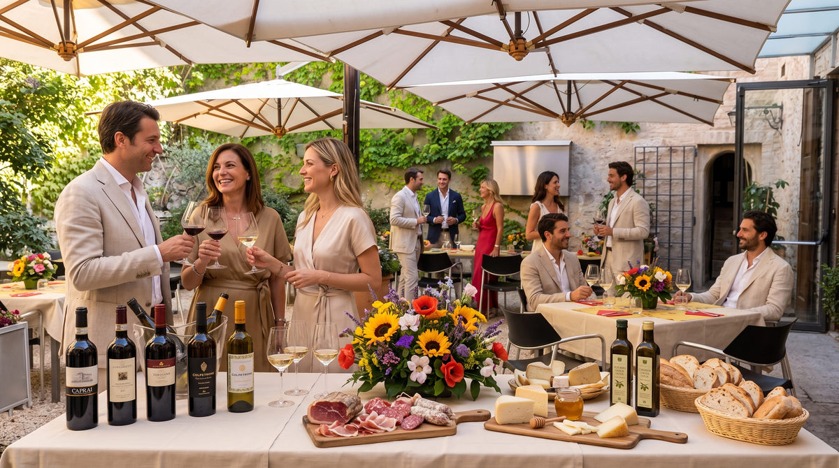 The garden of Enoteca Properzio