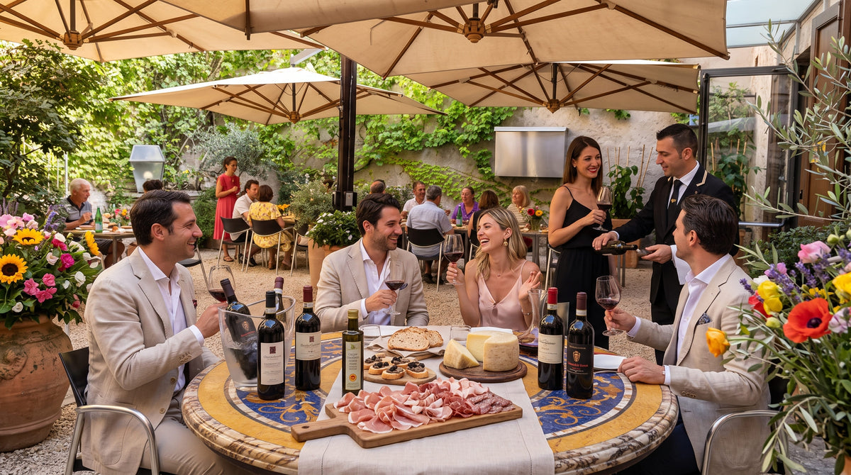The garden of Enoteca Properzio