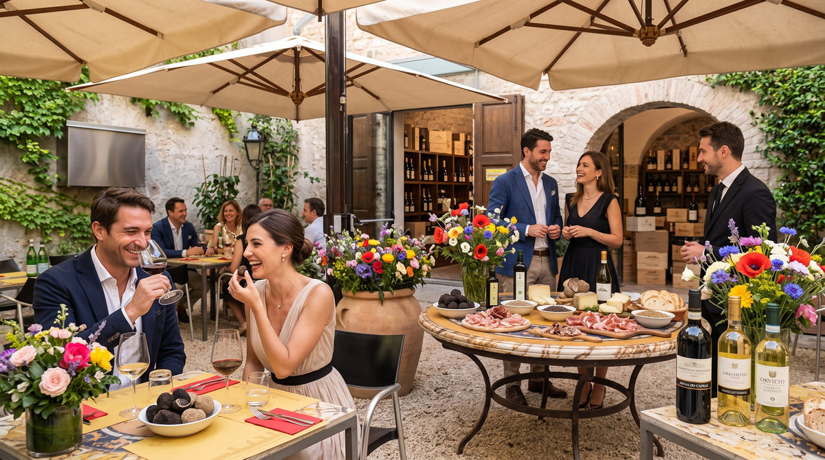 The garden of Enoteca Properzio