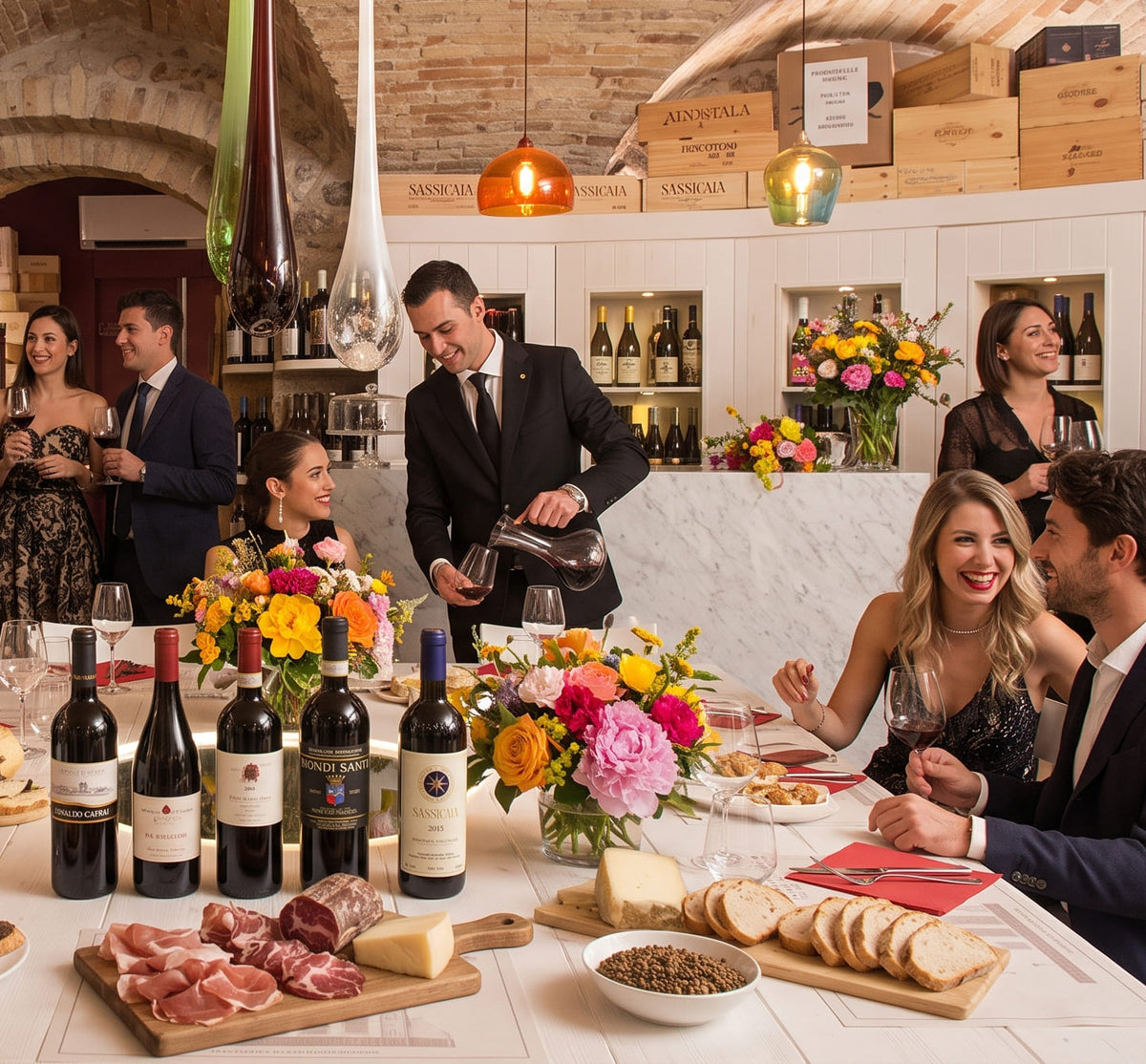 The upper room of Enoteca Properzio