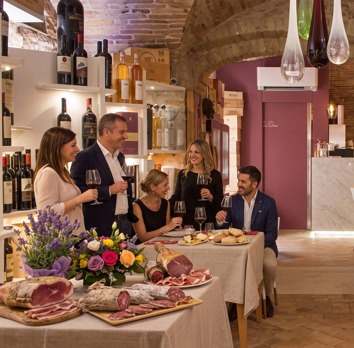 The upper room of Enoteca Properzio
