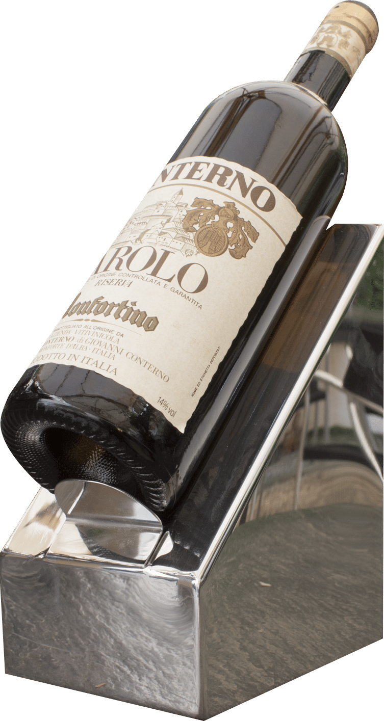 Portabottiglia Espositore in acciaio Inox