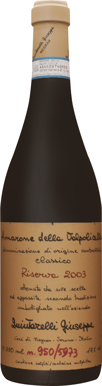 Amarone della Valpolicella Riserva Giuseppe Quintarelli 2003 0.75 lt.