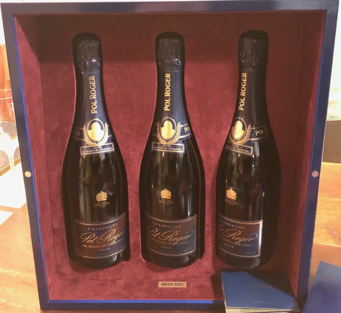 Special Box of 3 Champagne Cuvée Sir Winston Churchill 2002-2006-2008 0.75 lt.