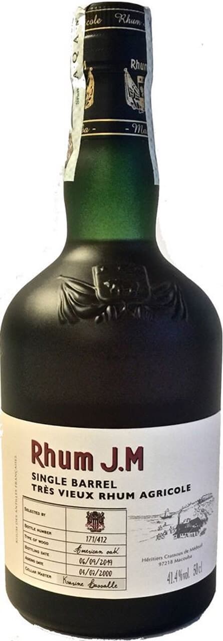 J.M.Rhum Single Barrel Vieux Rhum Agricole millesime 2001 0.5 lt.